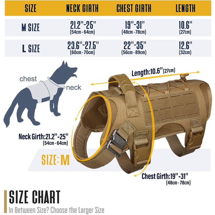 K9 Dog Tactical Harness & Leash - 2B Above All