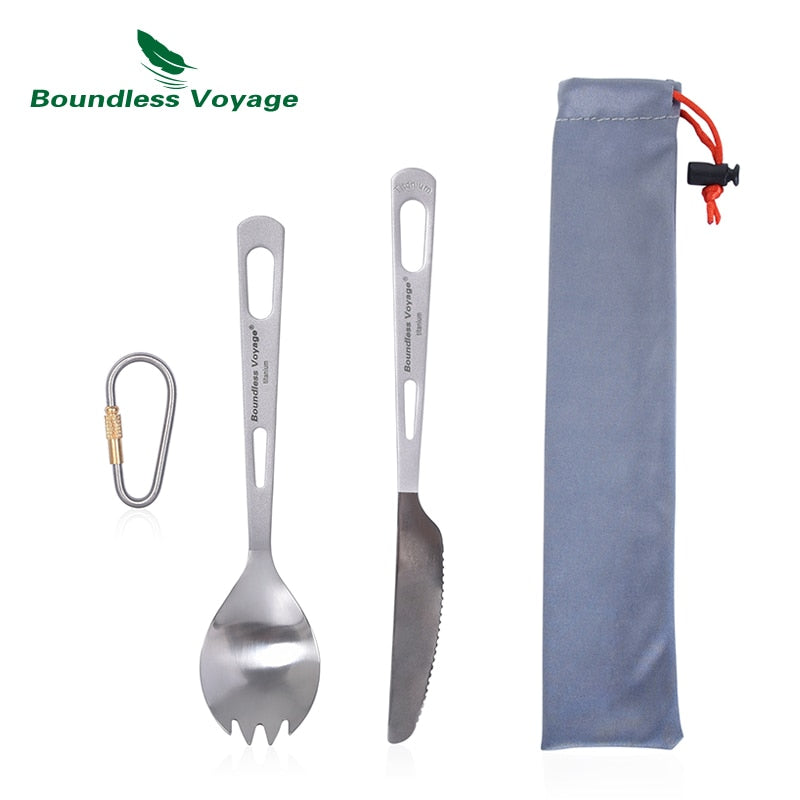 Boundless Voyage Titanium Camping Portable Tableware - 2B Above All