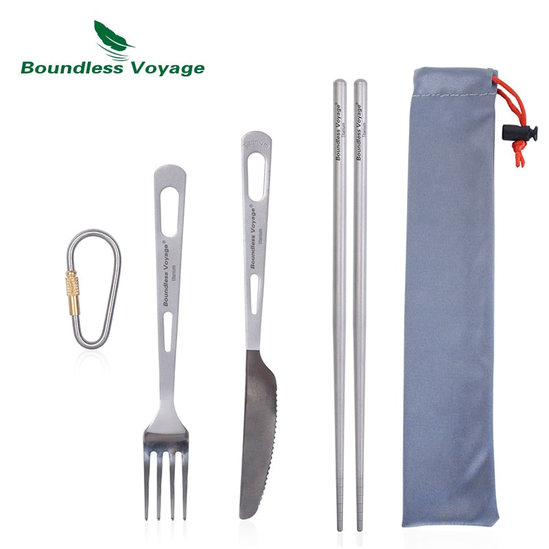 Boundless Voyage Titanium Camping Portable Tableware - 2B Above All