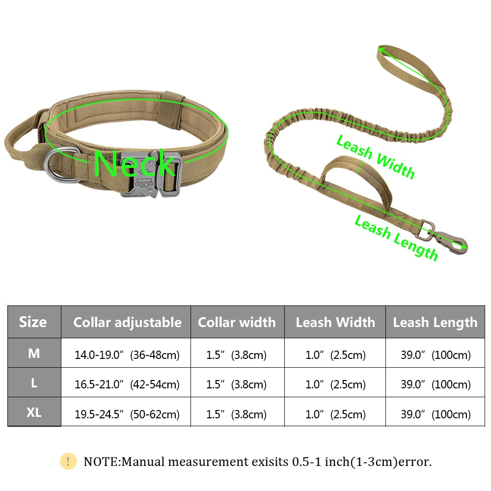 Military Tactical Dog Collar Elastic Bungee Leash - 2B Above All