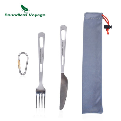 Boundless Voyage Titanium Camping Portable Tableware - 2B Above All