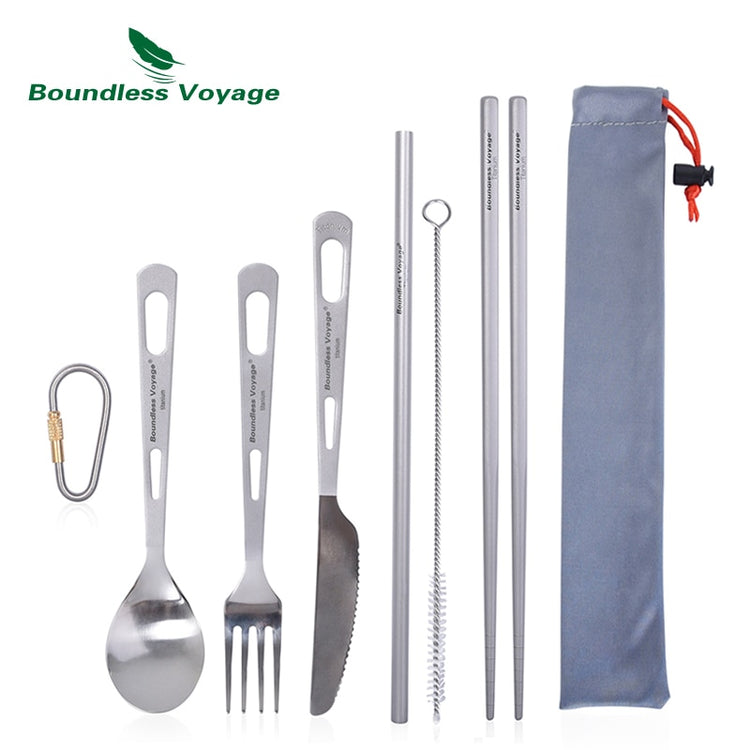 Boundless Voyage Titanium Camping Portable Tableware - 2B Above All