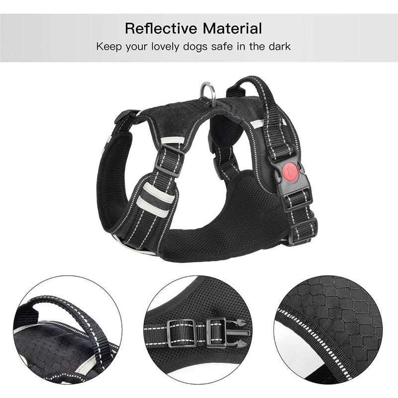 Adjustable Reflective Dog Harness - 2B Above All