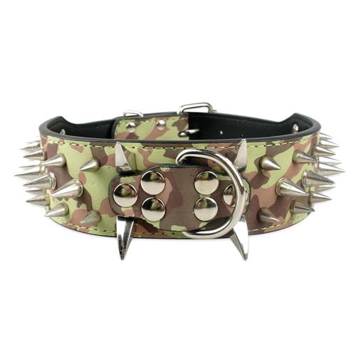 Wide Sharp Spiked Studded Leather Dog Collars - 2B Above All