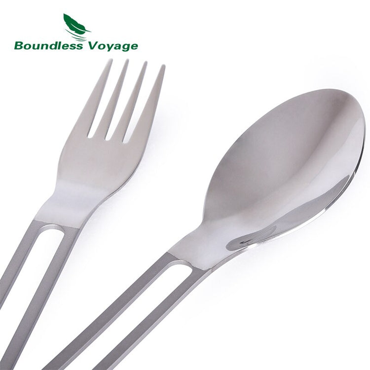 Boundless Voyage Camping Titanium Fork Spoon Chopsticks Set - 2B Above All