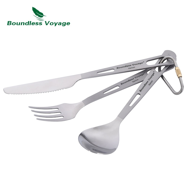 Boundless Voyage Titanium Camping Portable Tableware - 2B Above All