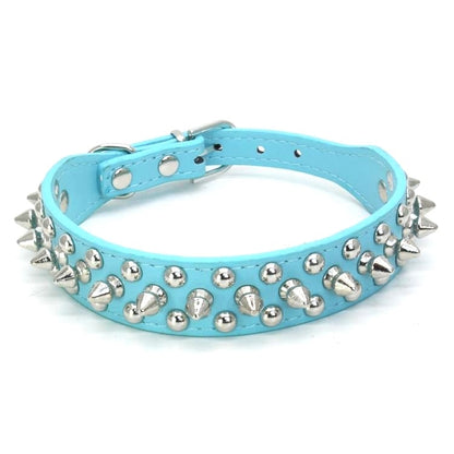 Adjustable Spiked Leather Dog Collar - 2B Above All