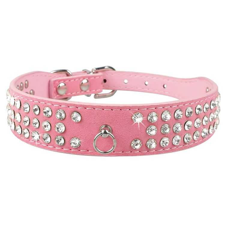 Rhinestone Leather Dog Collar - 2B Above All