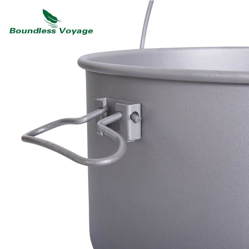 Boundless Voyage Outdoor Titanium Hanging Pot with Handle - 2B Above All