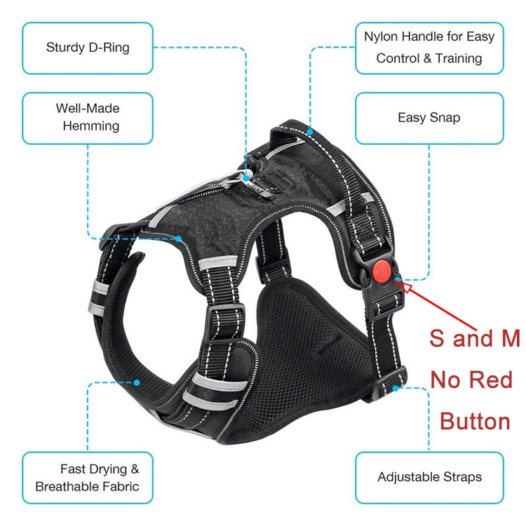 Adjustable Reflective Dog Harness - 2B Above All