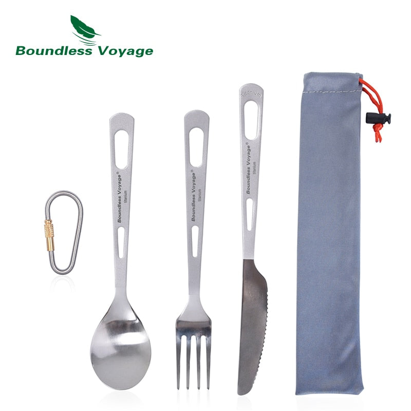 Boundless Voyage Titanium Camping Portable Tableware - 2B Above All