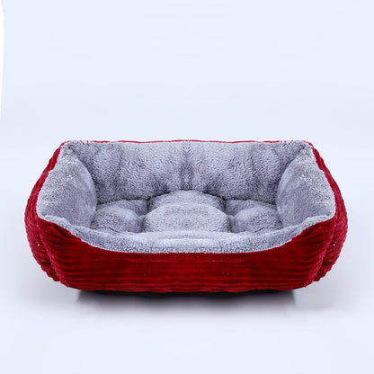 Square Plush Bed For Medium And Small Dogs