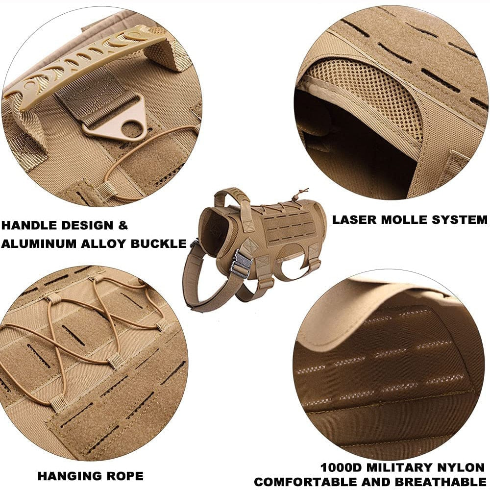 K9 Dog Tactical Harness & Leash - 2B Above All