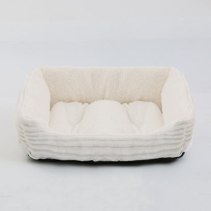 Square Plush Bed For Medium And Small Dogs