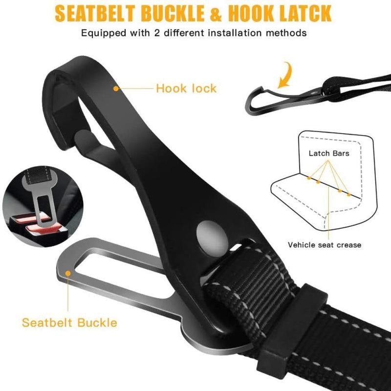 Dog Seat Belt 3-In-1 Adjustable Leash - 2B Above All